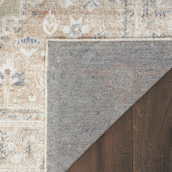 HomeRoots 7' Elegant Sage Oriental Power Loom Distressed Area Rug for Timeless Style & Easy Maintenance 7' X 9' 521735