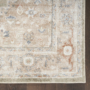 HomeRoots 7' Elegant Sage Oriental Power Loom Distressed Area Rug for Timeless Style & Easy Maintenance 7' X 9' 521735