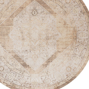 Homeroots 7' X 9' Sage Oriental Power Loom Distressed Washable Area Rug  Polyester 521735