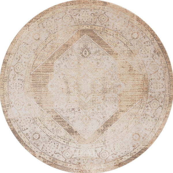 Homeroots 7' X 9' Sage Oriental Power Loom Distressed Washable Area Rug  Polyester 521735