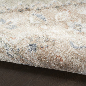 HomeRoots 7' Elegant Sage Oriental Power Loom Distressed Area Rug for Timeless Style & Easy Maintenance 7' X 9' 521735