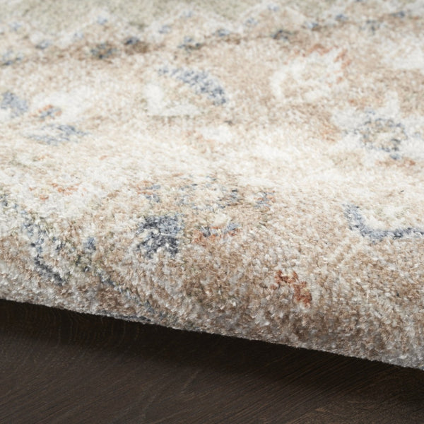 HomeRoots 7' Elegant Sage Oriental Power Loom Distressed Area Rug for Timeless Style & Easy Maintenance 7' X 9' 521735