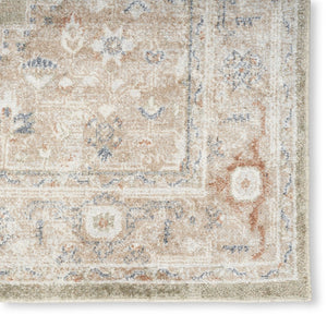 HomeRoots 7' Elegant Sage Oriental Power Loom Distressed Area Rug for Timeless Style & Easy Maintenance 7' X 9' 521735
