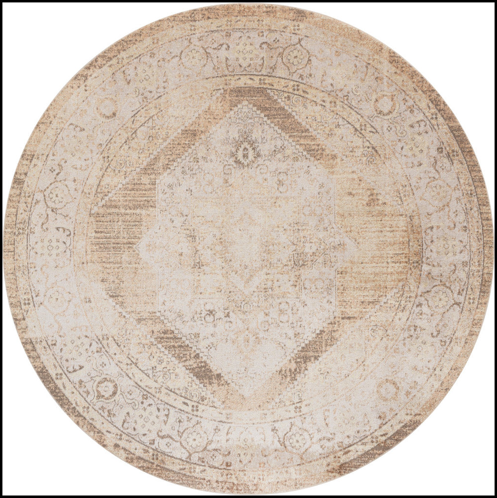 Homeroots 7' X 9' Sage Oriental Power Loom Distressed Washable Area Rug  Polyester 521735