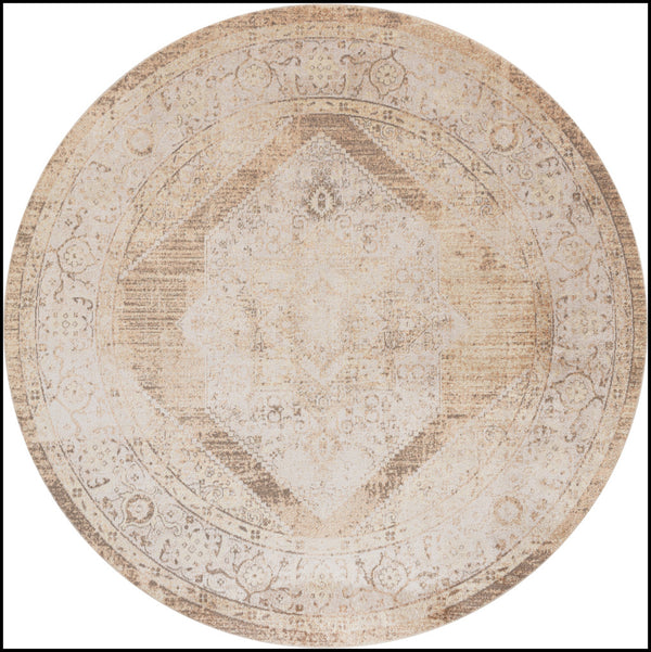 Homeroots 7' X 9' Sage Oriental Power Loom Distressed Washable Area Rug  Polyester 521735