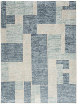 Homeroots 5' X 7' Gray Oriental Power Loom Distressed Washable Area Rug  Polyester 521741