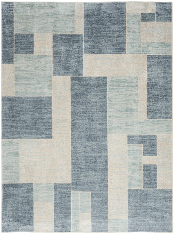 Homeroots 5' X 7' Gray Oriental Power Loom Distressed Washable Area Rug  Polyester 521741