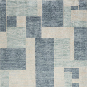 Homeroots 5' X 7' Gray Oriental Power Loom Distressed Washable Area Rug  Polyester 521741
