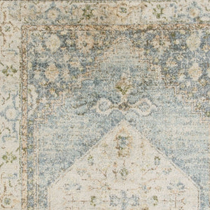 Homeroots 7' X 9' Gray Oriental Power Loom Distressed Washable Area Rug  Polyester 521745