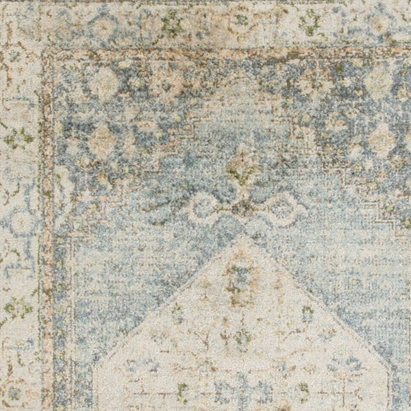 Homeroots 7' X 9' Gray Oriental Power Loom Distressed Washable Area Rug  Polyester 521745