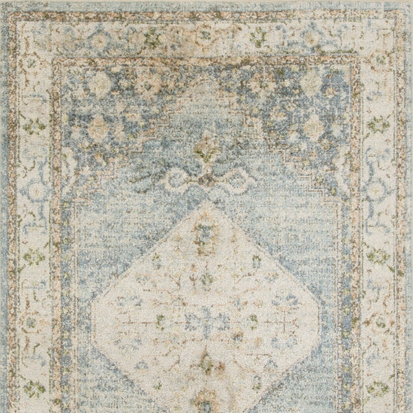 Homeroots 7' X 9' Gray Oriental Power Loom Distressed Washable Area Rug  Polyester 521745