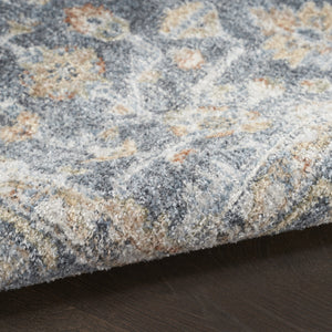 Homeroots 12' Gray Oriental Power Loom Distressed Washable Runner Rug - Elegant Design For Cozy Spaces  Polyester 521746