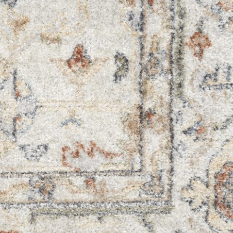 Homeroots 12' Gray And Ivory Washable Runner Rug - Durable, Elegant Distressed Design For Hallways & More  Polyester 521747