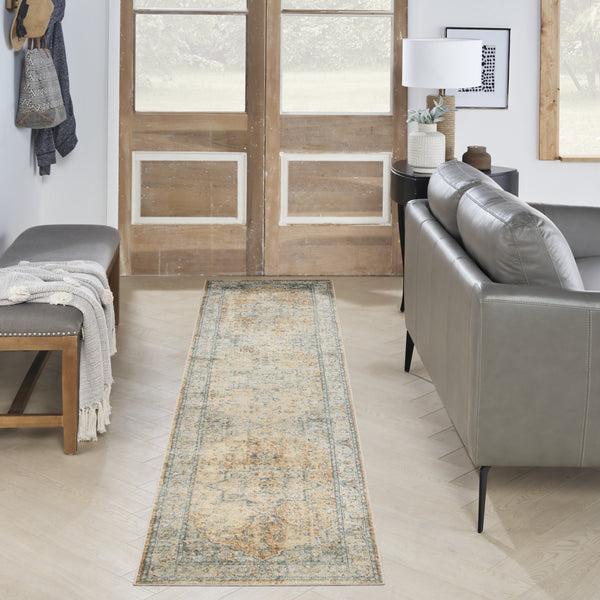 Homeroots 7' X 9' Gray Oriental Power Loom Distressed Washable Area Rug  Polyester 521748