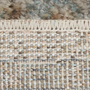 Homeroots 7' X 9' Gray Oriental Power Loom Distressed Washable Area Rug  Polyester 521748