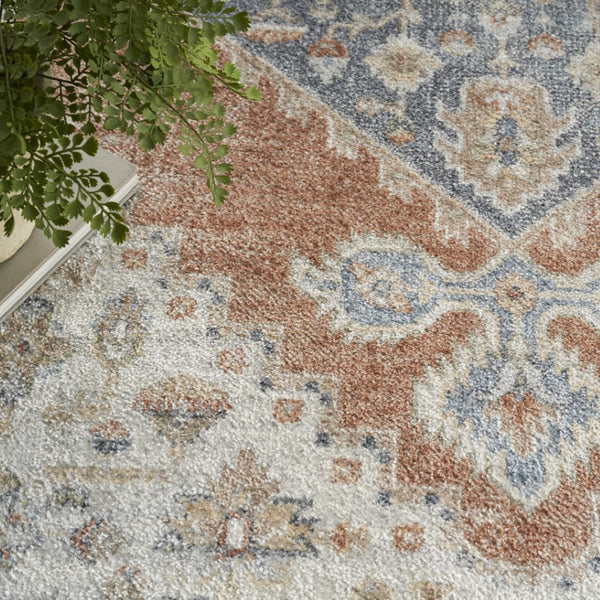 HomeRoots 9' Gray Oriental Power Loom Distressed Area Rug - Timeless Elegance for Modern and Traditional Spaces 7' X 9' 521748