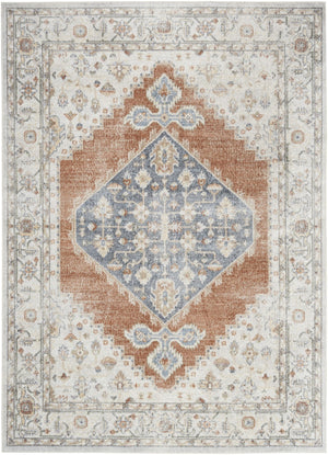 HomeRoots 9' Gray Oriental Power Loom Distressed Area Rug - Timeless Elegance for Modern and Traditional Spaces 7' X 9' 521748