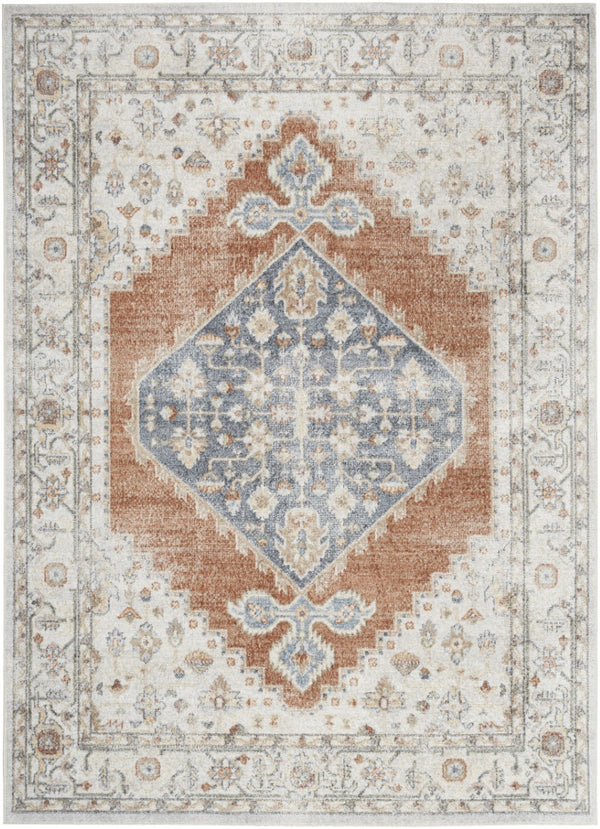 HomeRoots 9' Gray Oriental Power Loom Distressed Area Rug - Timeless Elegance for Modern and Traditional Spaces 7' X 9' 521748