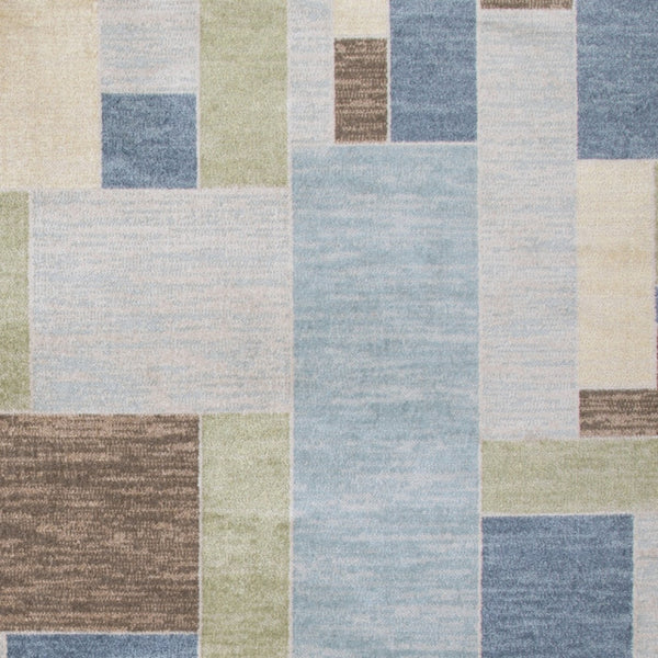 Homeroots 7' X 9' Denim Blue Oriental Power Loom Distressed Washable Area Rug  Polyester 521755