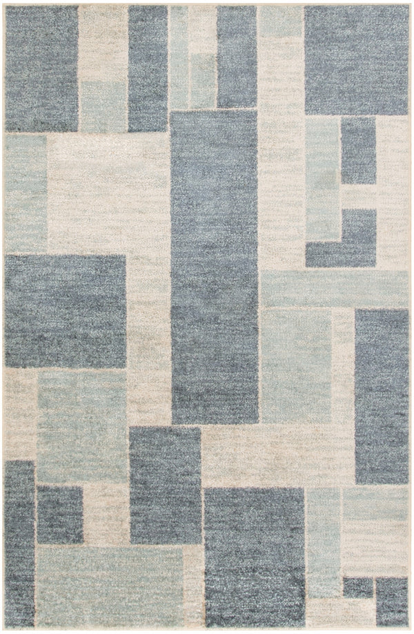 Homeroots 8' X 10' Denim Blue Oriental Power Loom Distressed Washable Area Rug  Polyester 521760