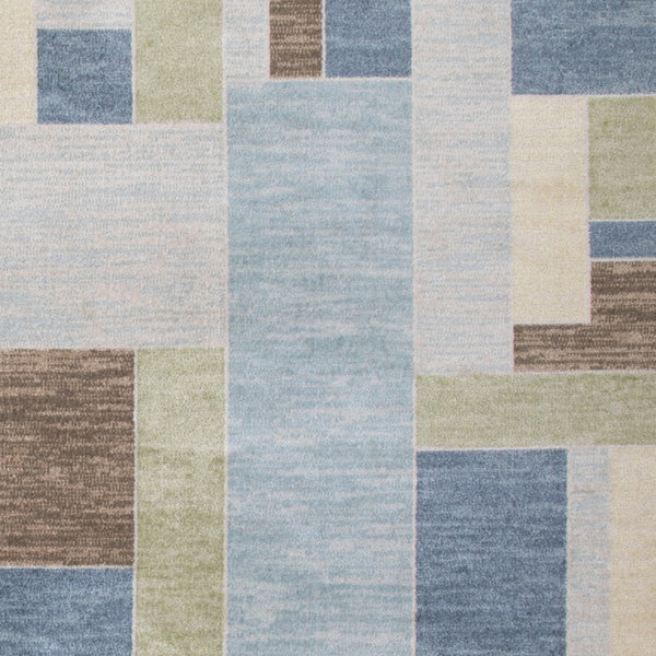 Homeroots 5' X 7' Denim Blue Oriental Power Loom Distressed Washable Area Rug  Polyester 521761