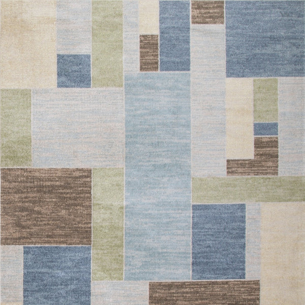 Homeroots 5' X 7' Denim Blue Oriental Power Loom Distressed Washable Area Rug  Polyester 521761