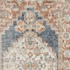 Homeroots 12' Denim Blue Oriental Runner Rug - Stylish Power Loom, Distressed Design For Elegant Spaces  Polyester 521762
