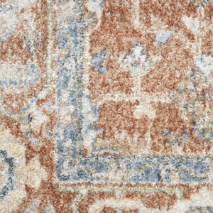 Homeroots 12' Denim Blue Oriental Runner Rug - Stylish Power Loom, Distressed Design For Elegant Spaces  Polyester 521762