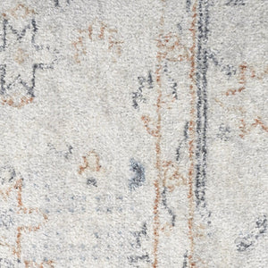 HomeRoots 7' Light Blue Oriental Power Loom Area Rug - Vintage-Inspired, Washable, Durable, Elegant Design 7' X 9' 521763