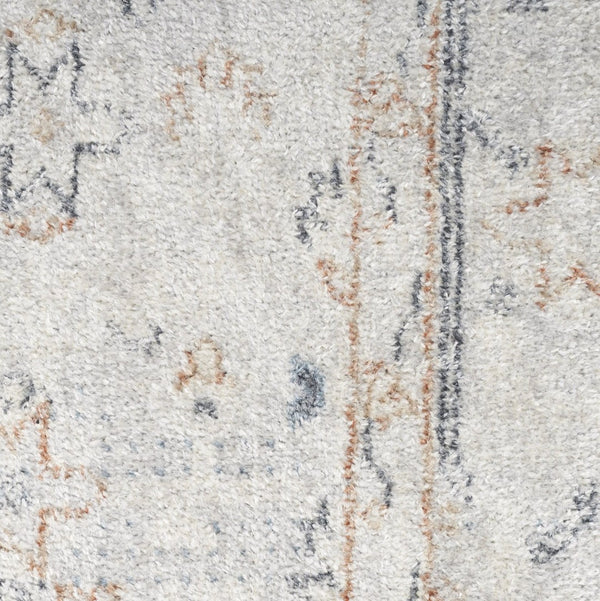 HomeRoots 7' Light Blue Oriental Power Loom Area Rug - Vintage-Inspired, Washable, Durable, Elegant Design 7' X 9' 521763