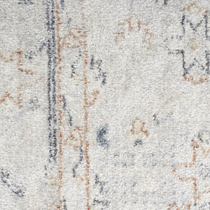 HomeRoots 7' Light Blue Oriental Power Loom Area Rug - Vintage-Inspired, Washable, Durable, Elegant Design 7' X 9' 521763