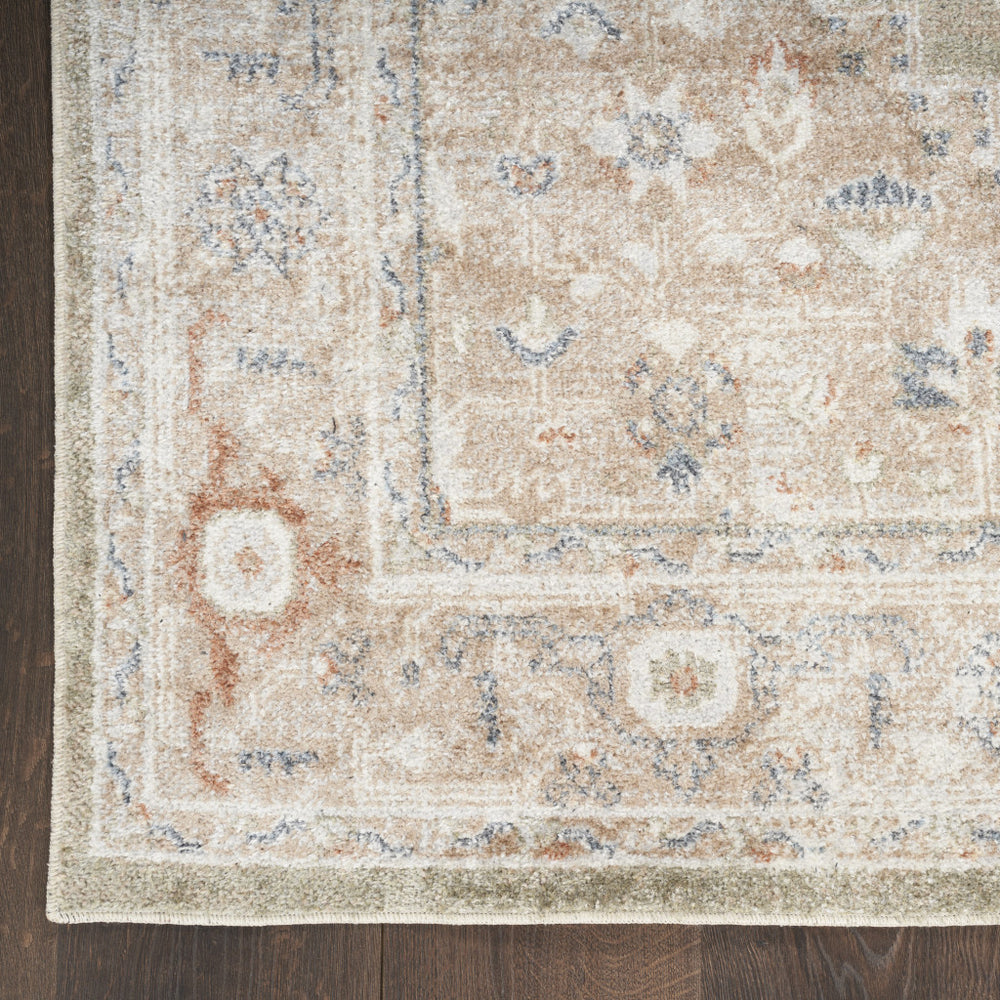 Homeroots 5' X 7' Light Blue Oriental Power Loom Distressed Washable Area Rug  Polyester 521764