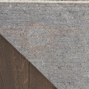 Homeroots 5' X 7' Light Blue Oriental Power Loom Distressed Washable Area Rug  Polyester 521764