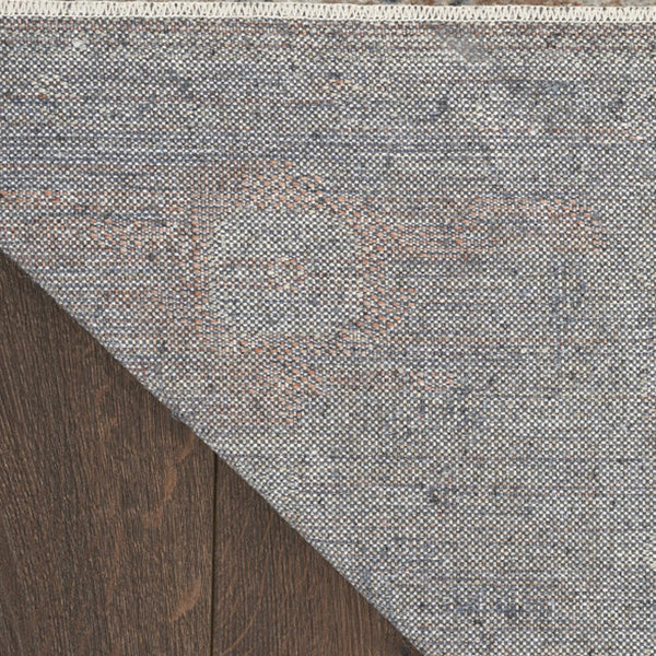 Homeroots 5' X 7' Light Blue Oriental Power Loom Distressed Washable Area Rug  Polyester 521764