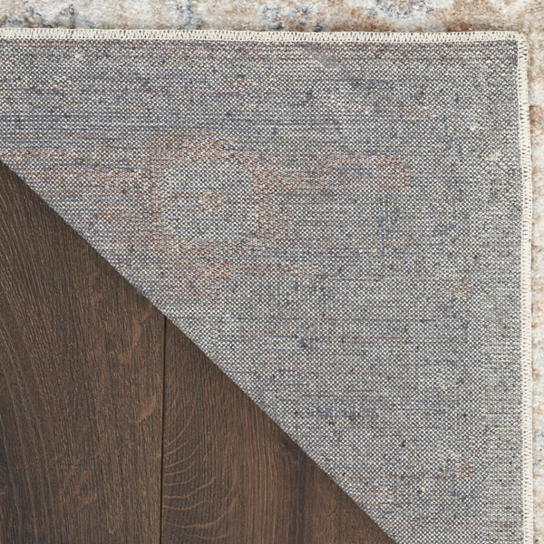 Homeroots 5' X 7' Light Blue Oriental Power Loom Distressed Washable Area Rug  Polyester 521764