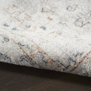 HomeRoots 7' Light Blue Oriental Power Loom Area Rug - Vintage-Inspired, Washable, Durable, Elegant Design 8' X 10' 521766