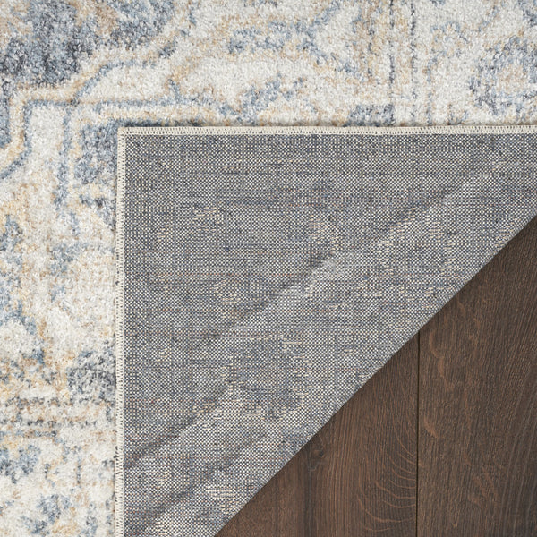 Homeroots 12' Gray Oriental Washable Runner Rug - Durable Polyester, Stylish Abstract Design For Any Space  Polyester 521776