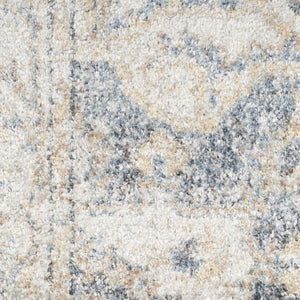 HomeRoots 9' Gray Oriental Power Loom Area Rug - Timeless Elegance for Living Spaces, Durable and Easy Care 7' X 9' 521779