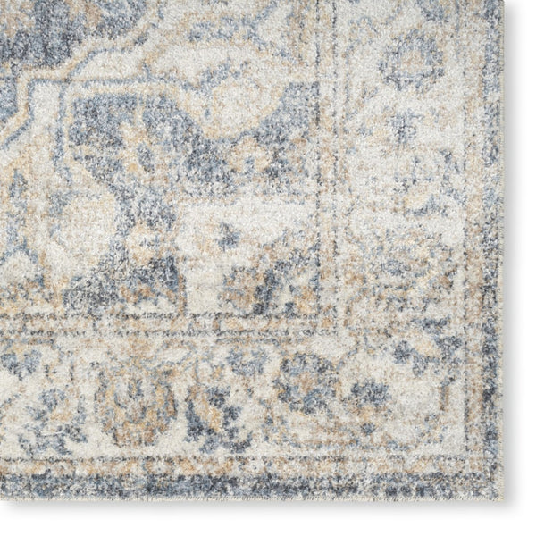 HomeRoots 9' Gray Oriental Power Loom Area Rug - Timeless Elegance for Living Spaces, Durable and Easy Care 7' X 9' 521779