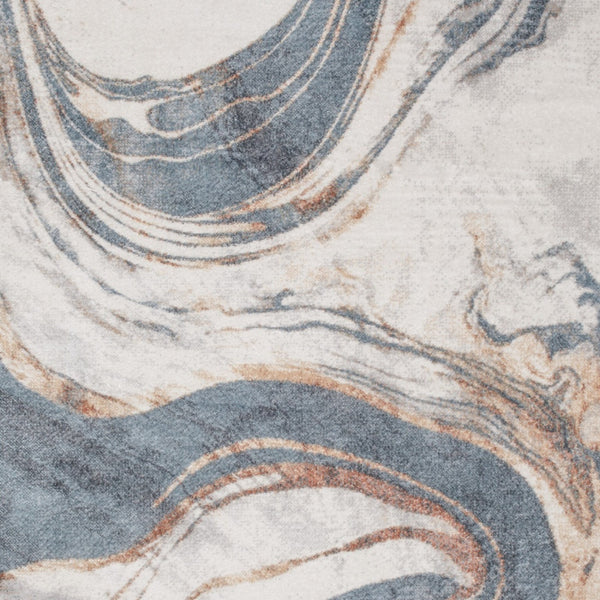 Homeroots 7' X 9' Gray Oriental Power Loom Washable Area Rug  Polyester 521779