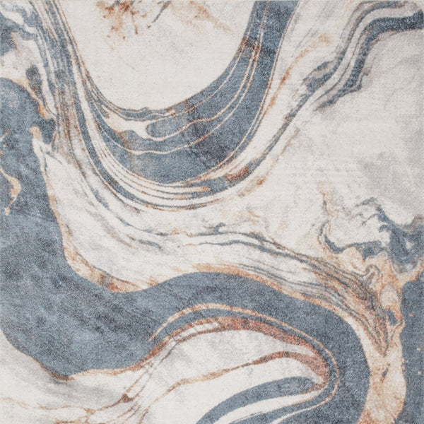 Homeroots 7' X 9' Gray Oriental Power Loom Washable Area Rug  Polyester 521779