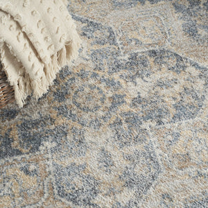 HomeRoots 9' Gray Oriental Power Loom Area Rug - Timeless Elegance for Living Spaces, Durable and Easy Care 7' X 9' 521779