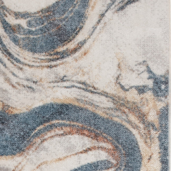 Homeroots 5' X 7' Gray Oriental Power Loom Washable Area Rug  Polyester 521782