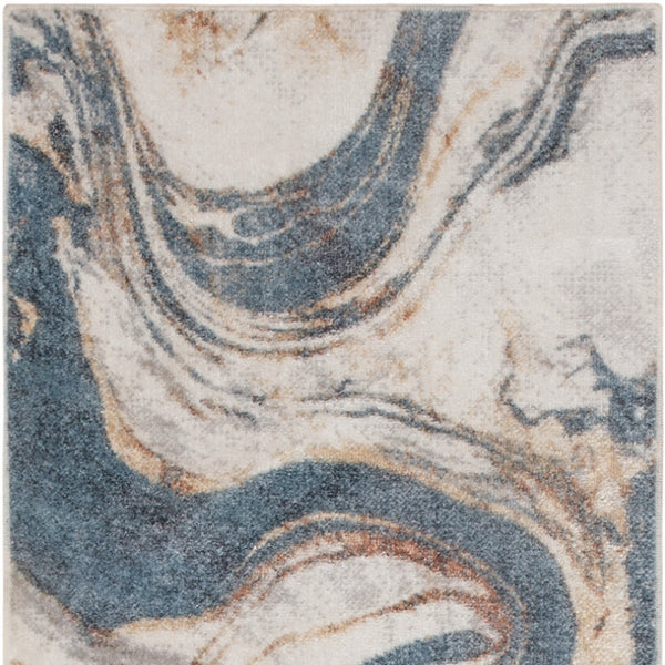 Homeroots 5' X 7' Gray Oriental Power Loom Washable Area Rug  Polyester 521782