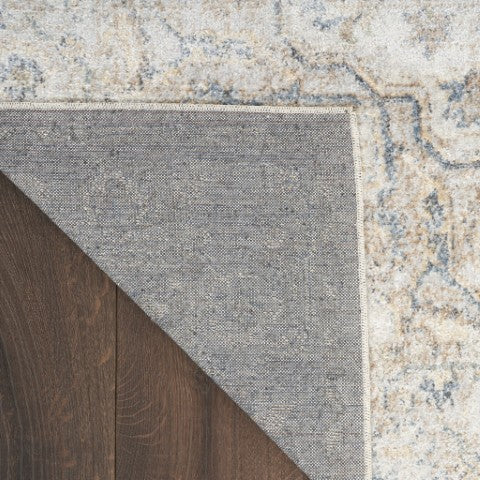 Homeroots 12' Silver Elegant Oriental Power Loom Washable Runner Rug - Durable, Stylish, And Cozy Decor Addition  Polyester 521783