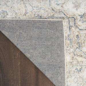 Homeroots 12' Silver Elegant Oriental Power Loom Washable Runner Rug - Durable, Stylish, And Cozy Decor Addition  Polyester 521783