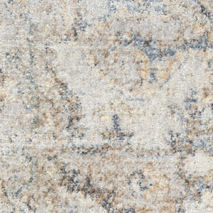 Homeroots 12' Silver Elegant Oriental Power Loom Washable Runner Rug - Durable, Stylish, And Cozy Decor Addition  Polyester 521783