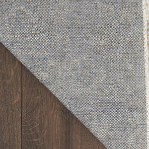 Homeroots 12' Silver Elegant Oriental Power Loom Washable Runner Rug - Durable, Stylish, And Cozy Decor Addition  Polyester 521783