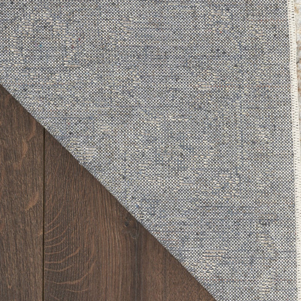 Homeroots 12' Silver Elegant Oriental Power Loom Washable Runner Rug - Durable, Stylish, And Cozy Decor Addition  Polyester 521783