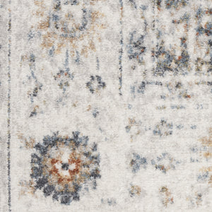 Homeroots 5' X 7' Silver Oriental Power Loom Washable Area Rug  Polyester 521784